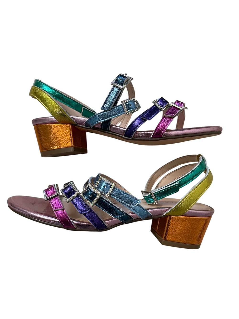 Kurt Geiger Rainbow Metallic Mini Piera Sandals